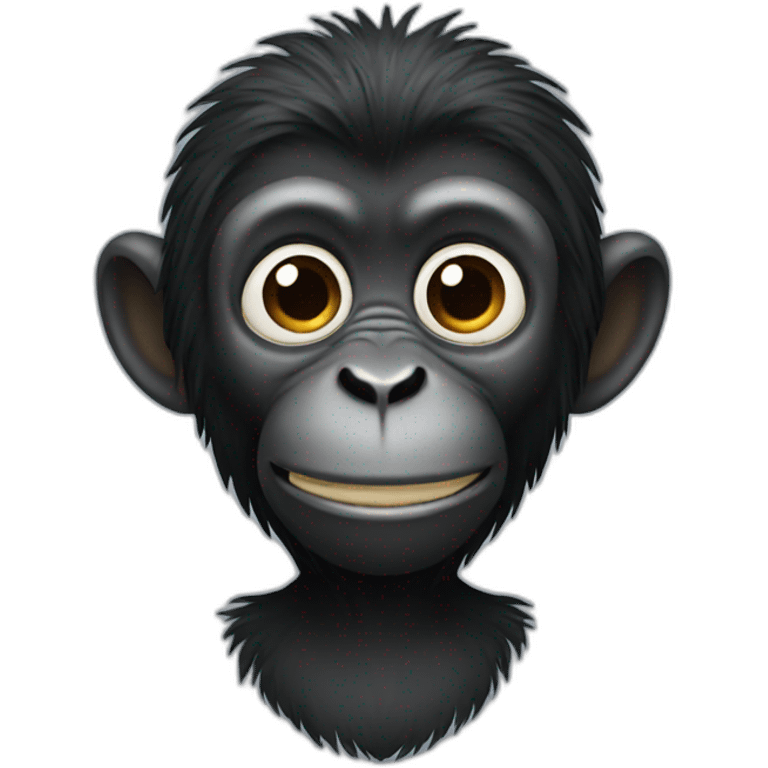 Black monkey emoji