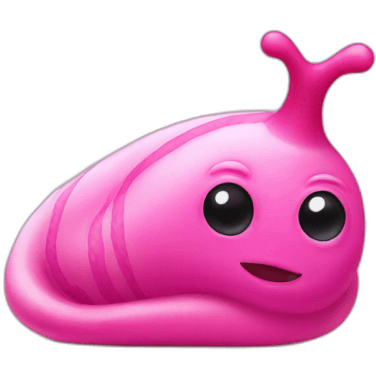 Pink slug with bikini emoji