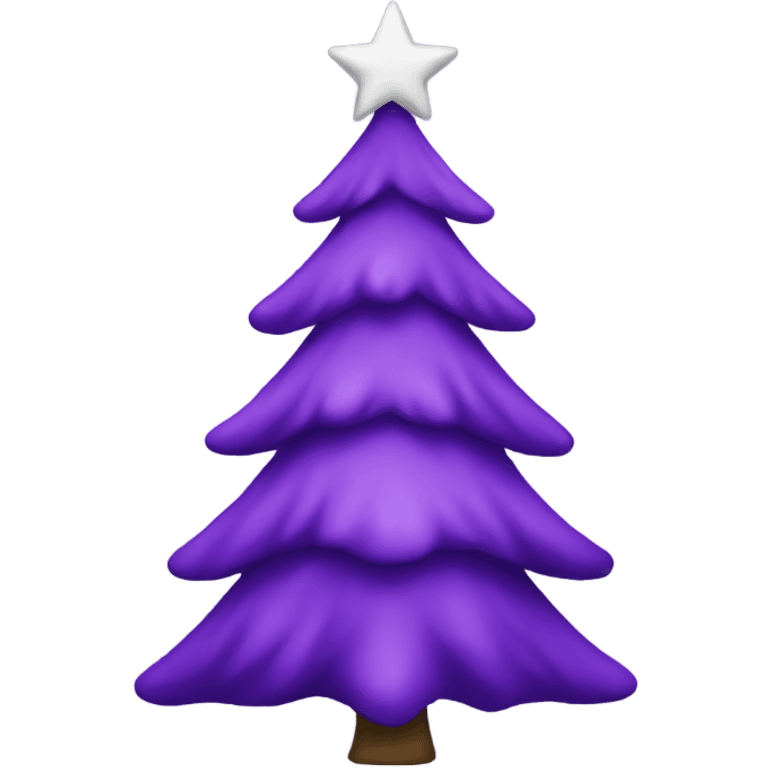 Purple Christmas tree emoji