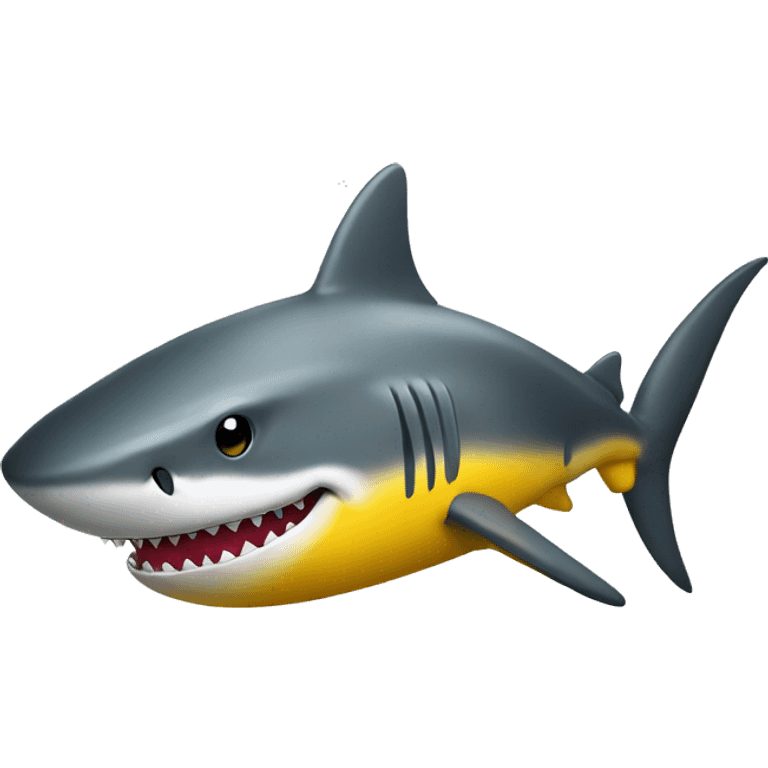 shark with tophat color  yellow emoji