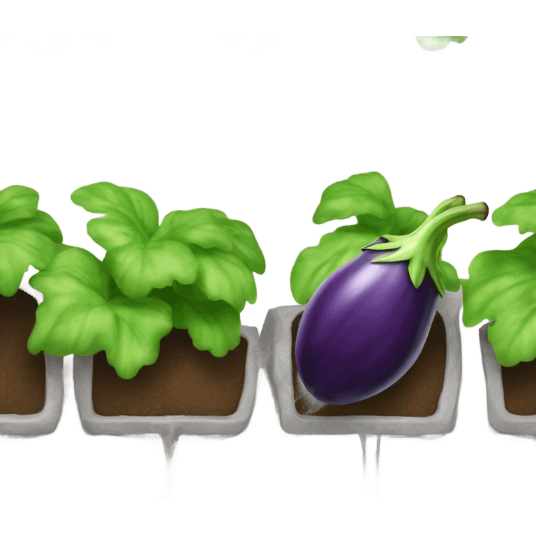 Eggplant in the sprinklers ￼ emoji