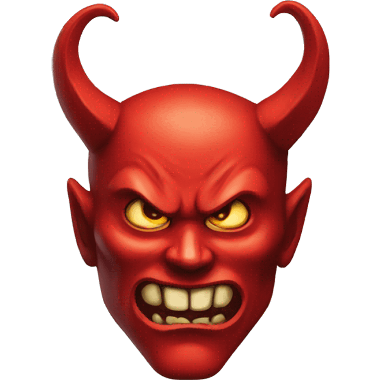 devil face in paint style emoji