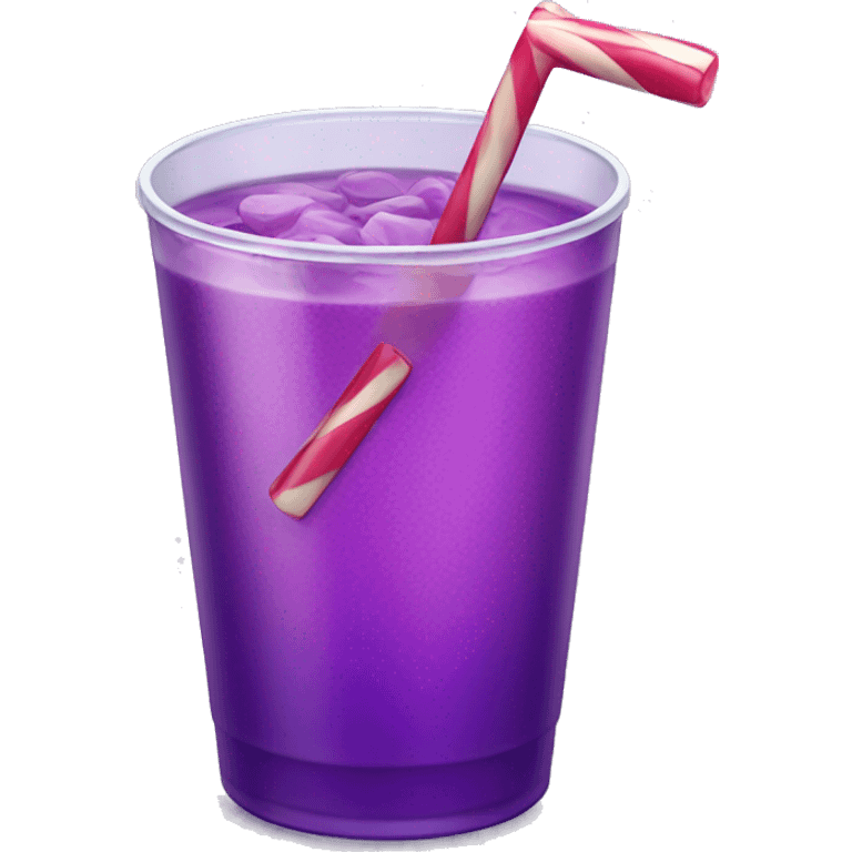 Purple drink with candy emoji