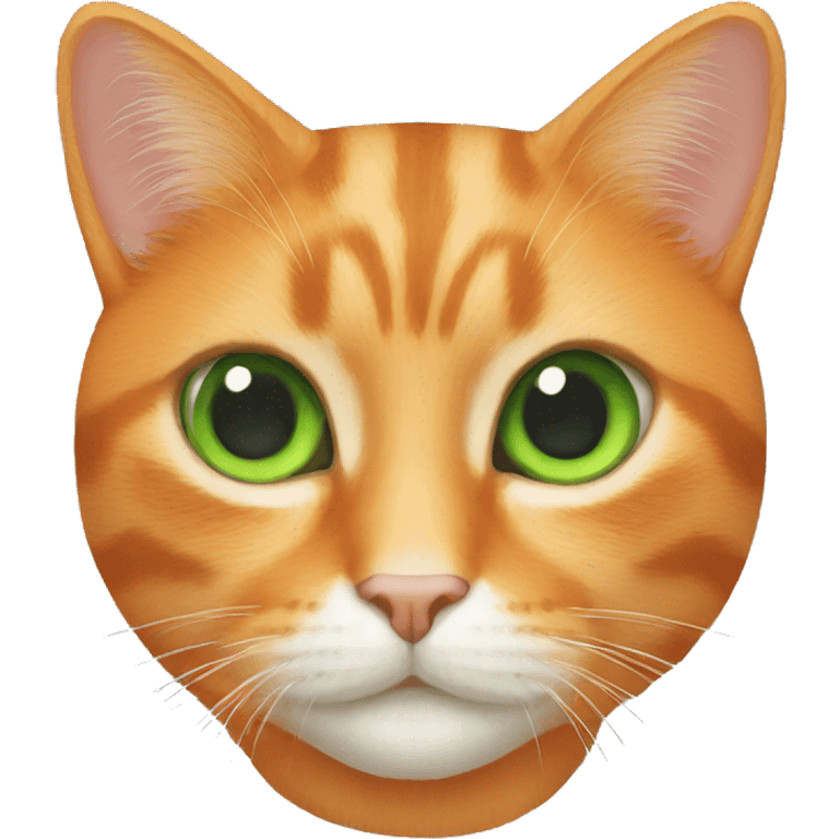 orange cat with green eyes emoji