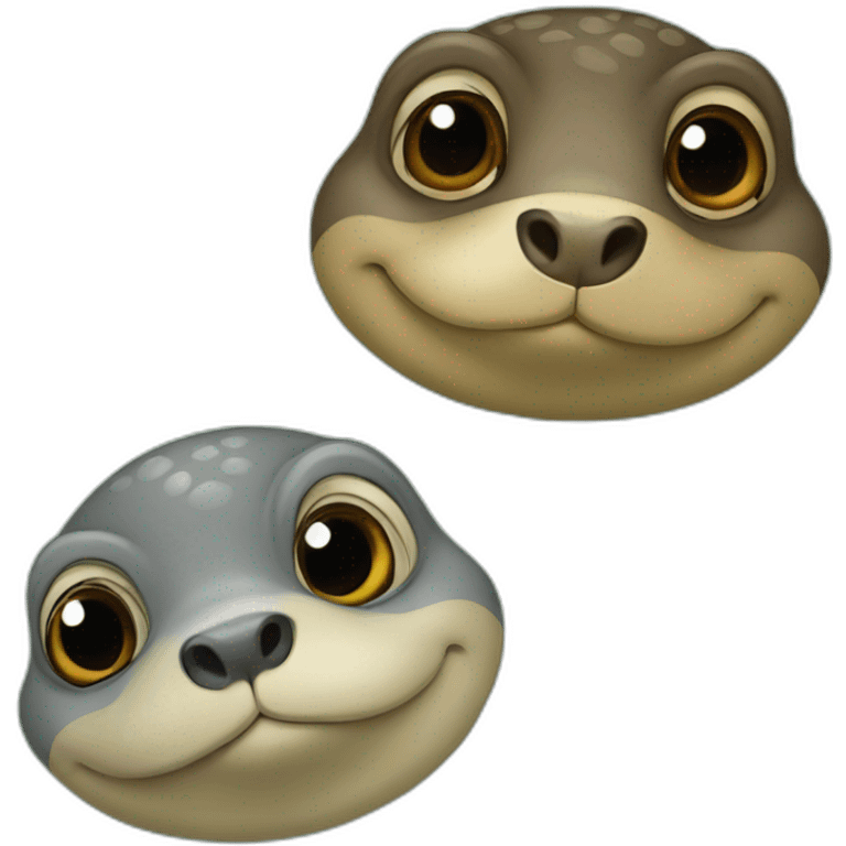 Tortue et loutre emoji