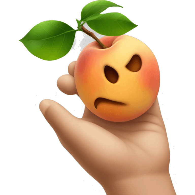 grabbing a peach emoji