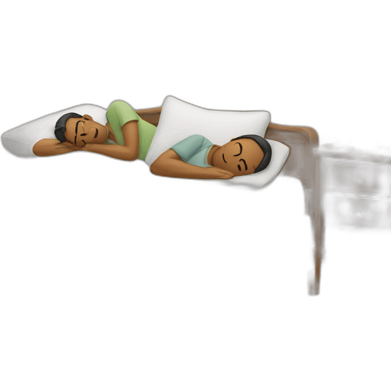 Man and woman lying bed emoji