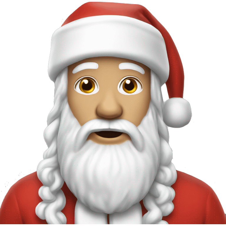 White Santa Claus Hyperrealistic emoji