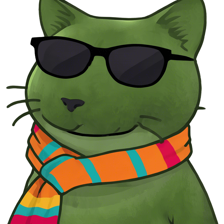 Cat with sunglasses emoji