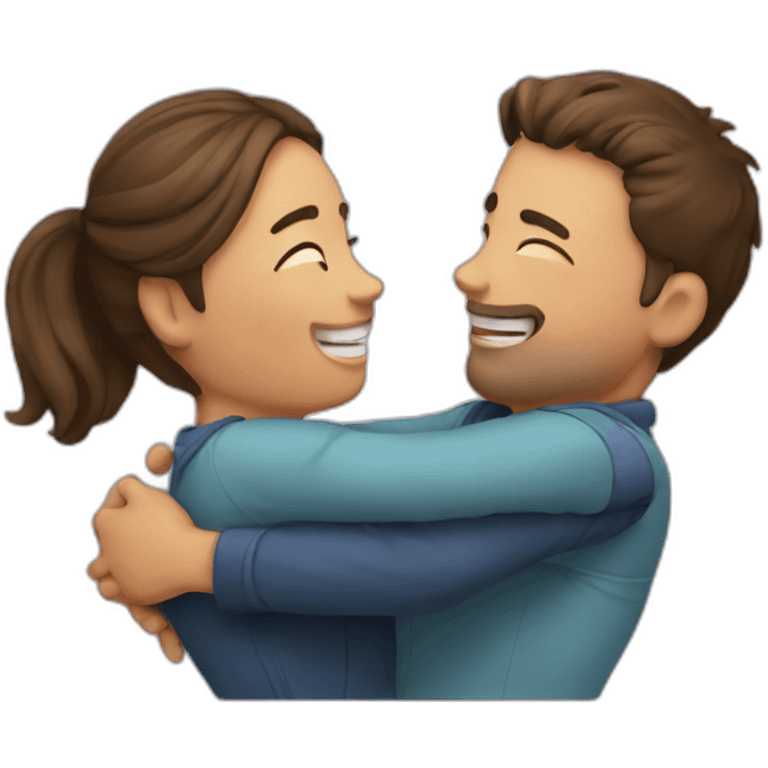 Hug couple emoji