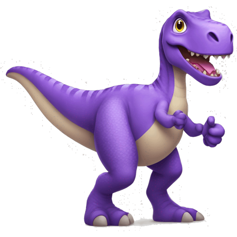 Purple dinosaur thumbs up emoji