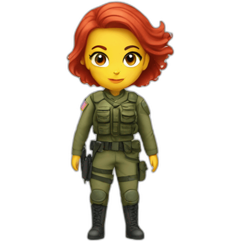 soldier girl red-haired brazil emoji