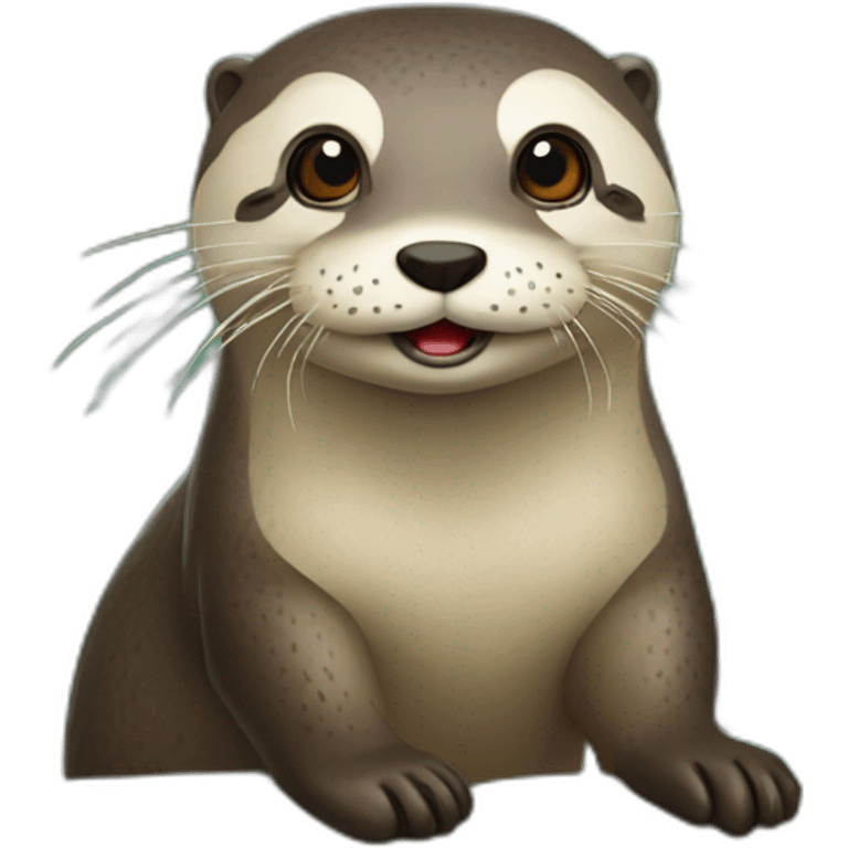 loutre sur tortu emoji