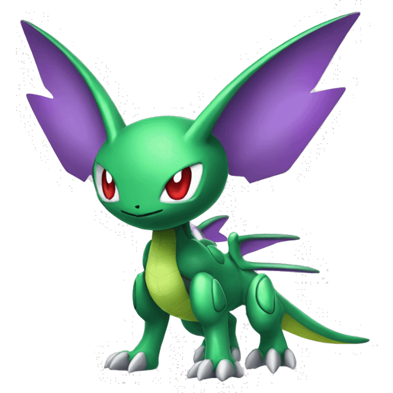 Cool Edgy Chibi Legendary Shiny Fakemon-Pokémon-Genesect-Flygon With Full Body Detailed High Quality emoji