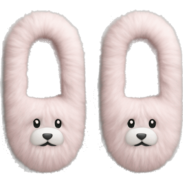 light pink fluffy slippers emoji