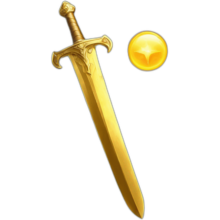 magic gold sword emoji