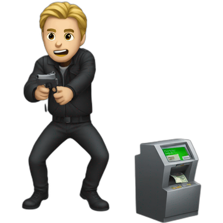 Man trying to rob a bank emoji