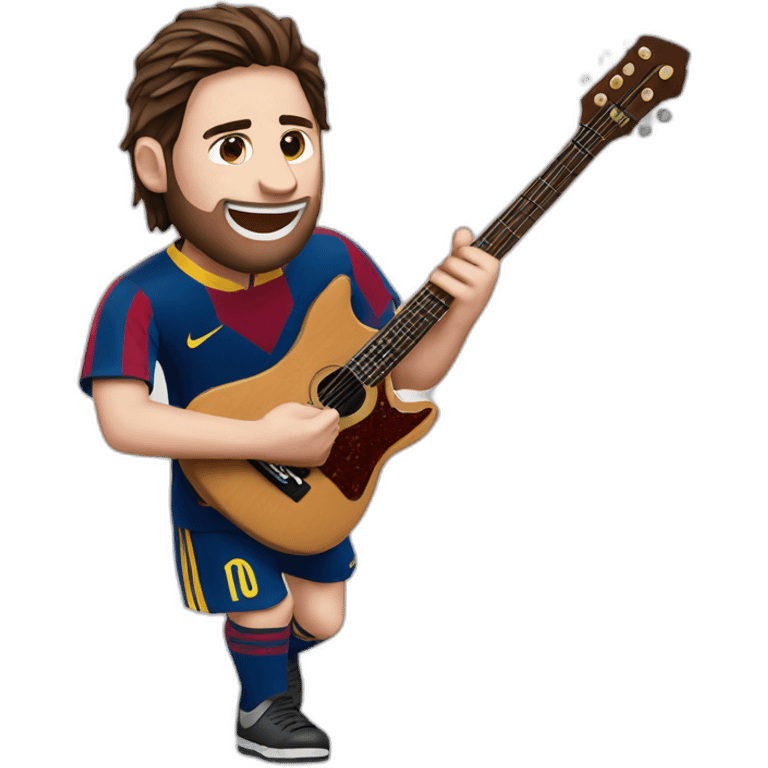 Messi play they guitar emoji