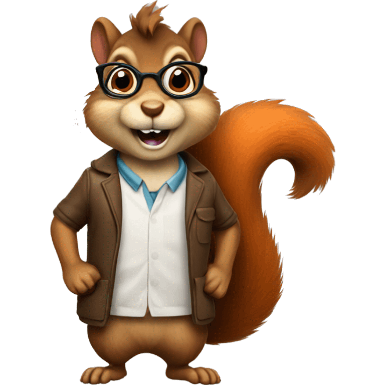 Nerd squirrel emoji