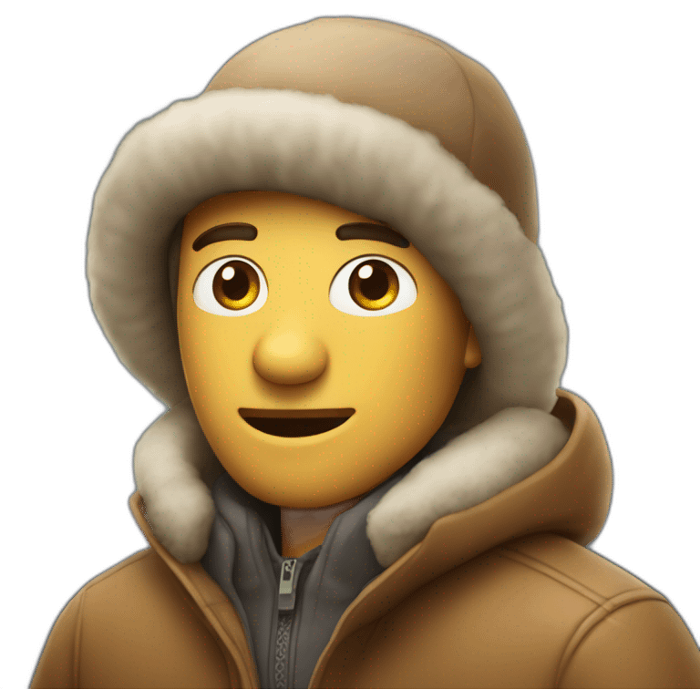 musatche man in a warm hat emoji