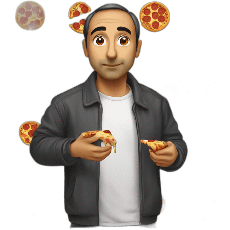 Zemmour qui mange une pizza emoji