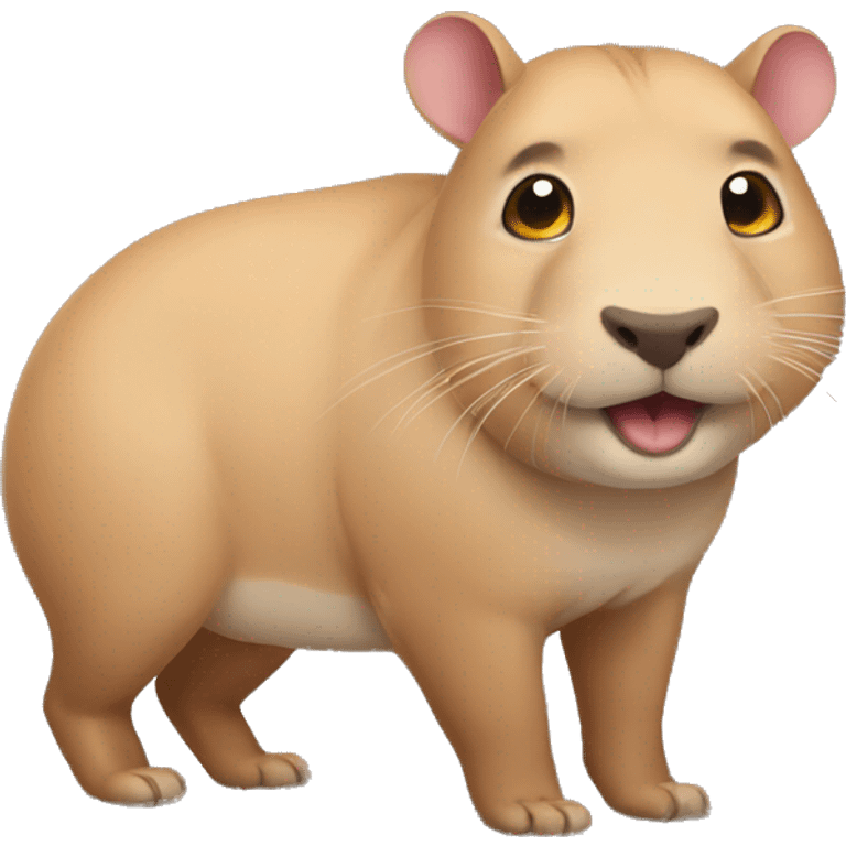 hybrid of cat and capibara emoji