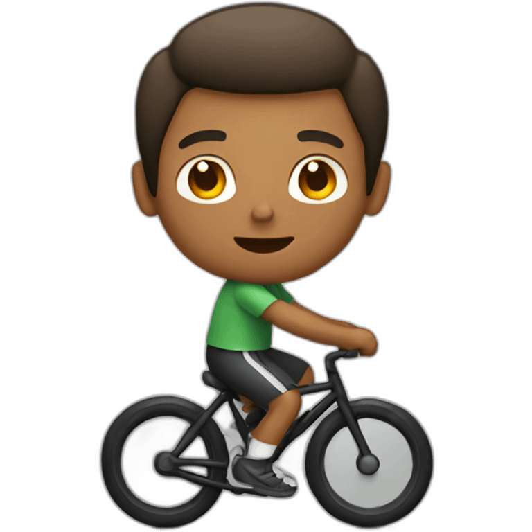 Guy using small cycle emoji