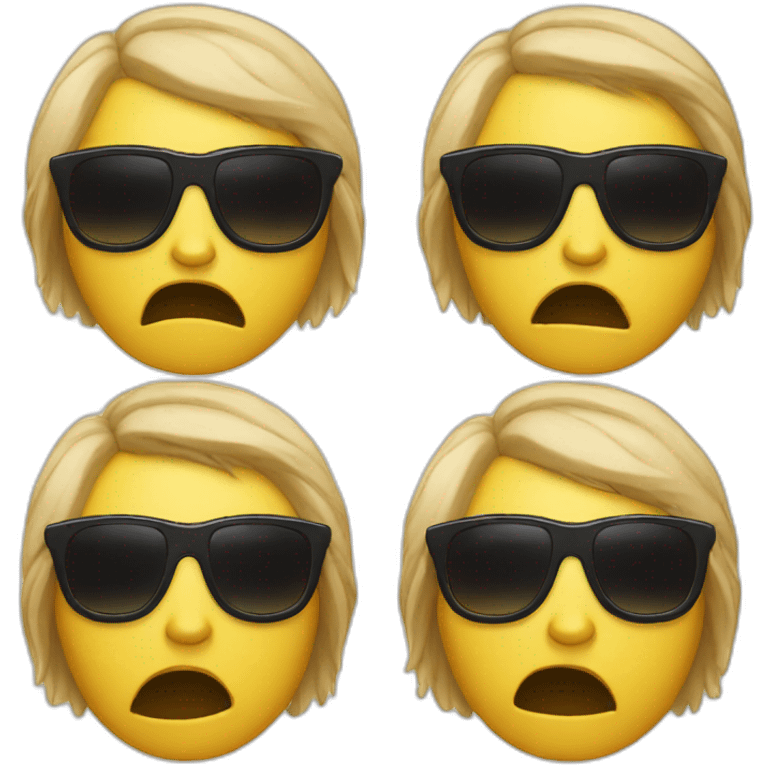 crying with sunglasses on emoji