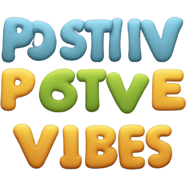 The words positive vibes emoji