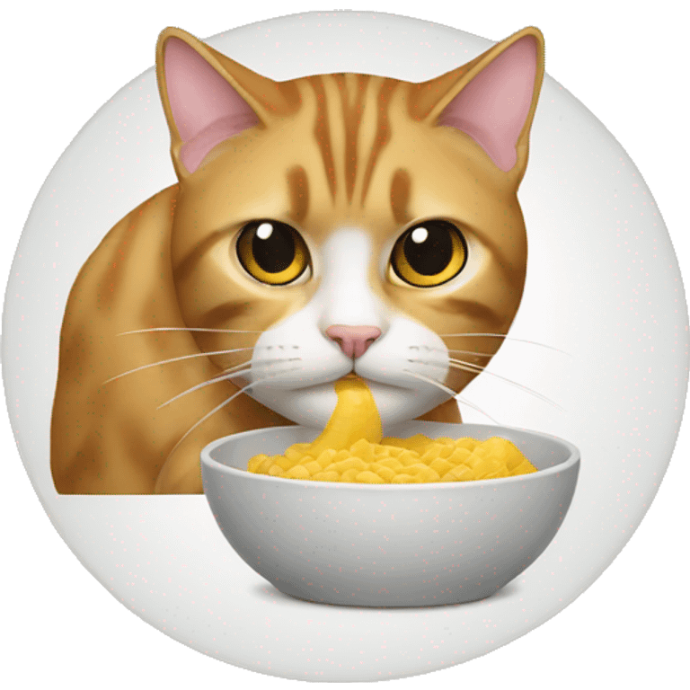 A cat eating nothing emoji