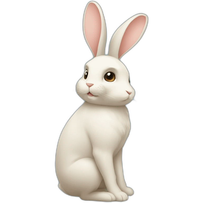 Lapin sur dos humain emoji