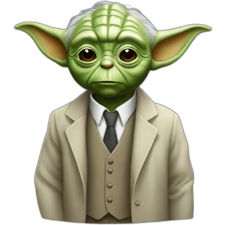 Yoda wearing suit emoji