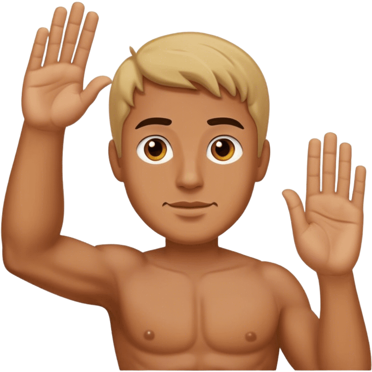 a man doing the roman salute emoji