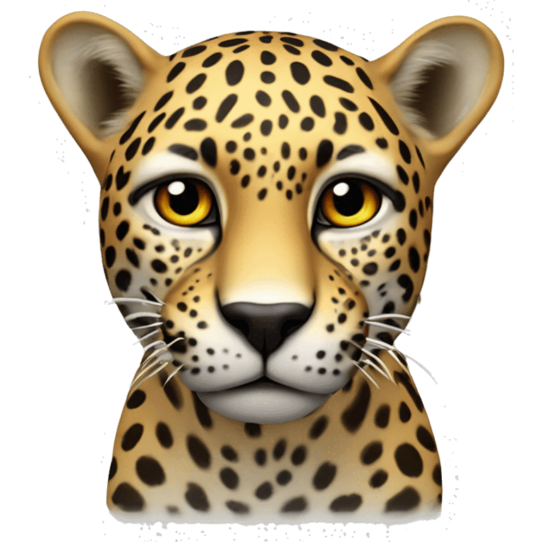 Un jaguar con ojos muy abiertos y una expresión de asombro en su rostro wow.
El jaguar podría tener su boca ligeramente abierta en señal de sorpresa, y que sea mexicano emoji