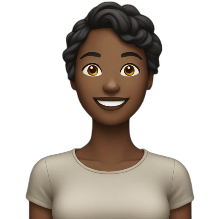 Ebony woman smiling emoji