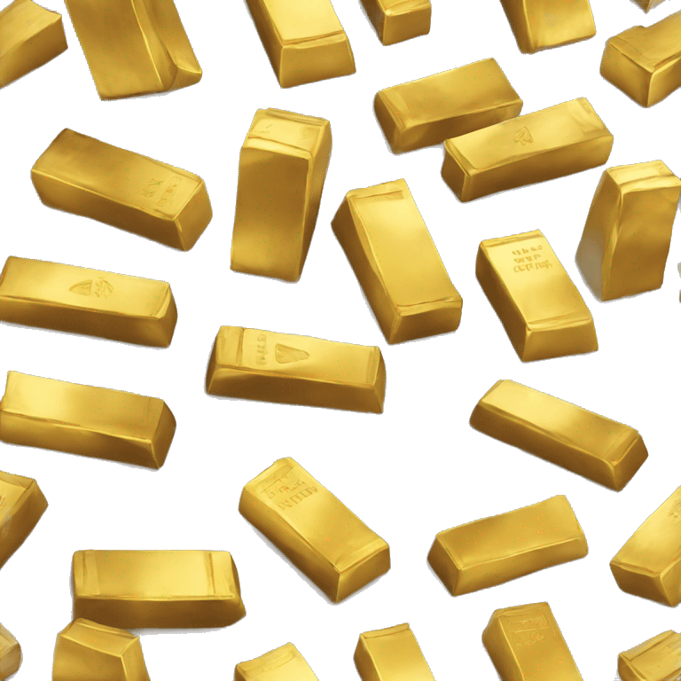 gold bars without inscriptions emoji