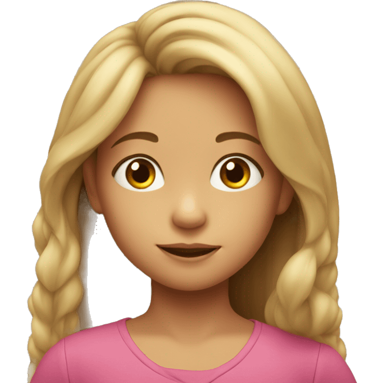 4 year old girl with long hair emoji