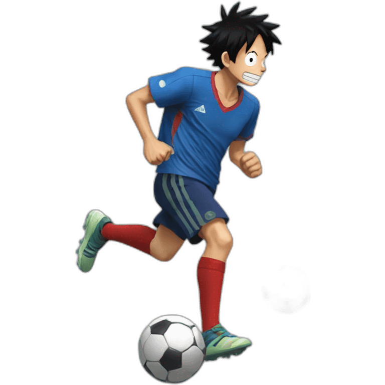 Luffy qui joue au foot emoji