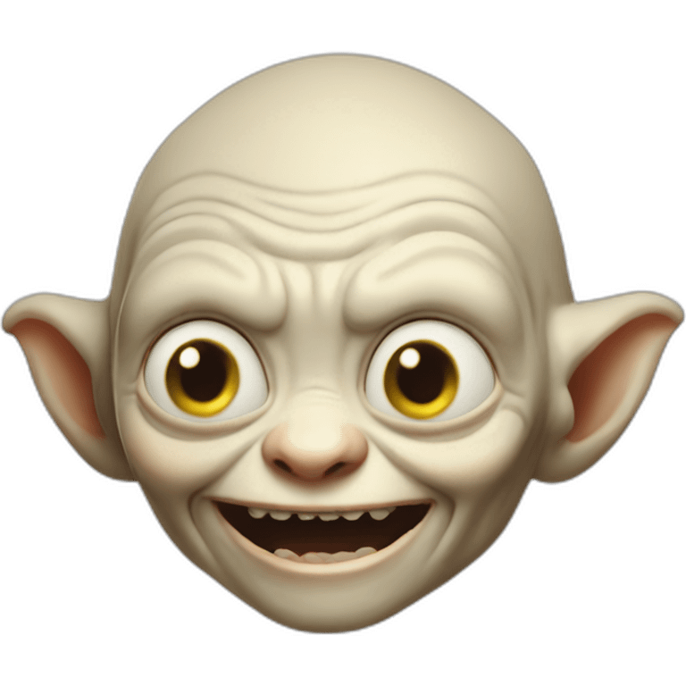 Gollum happy emoji