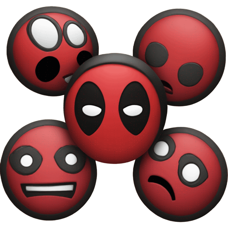 deadpool face in a circle emoji