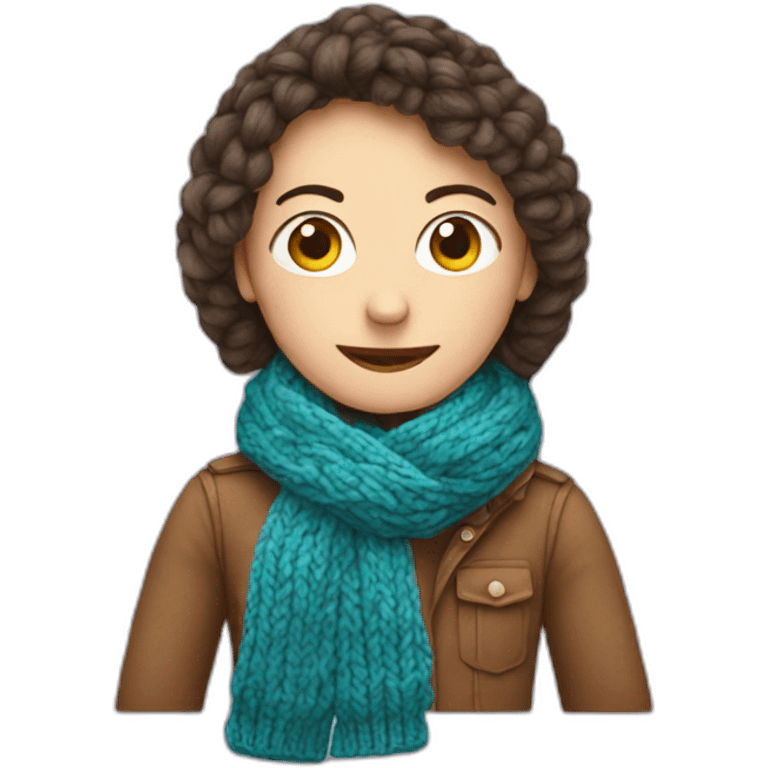 Knitting scarf emoji