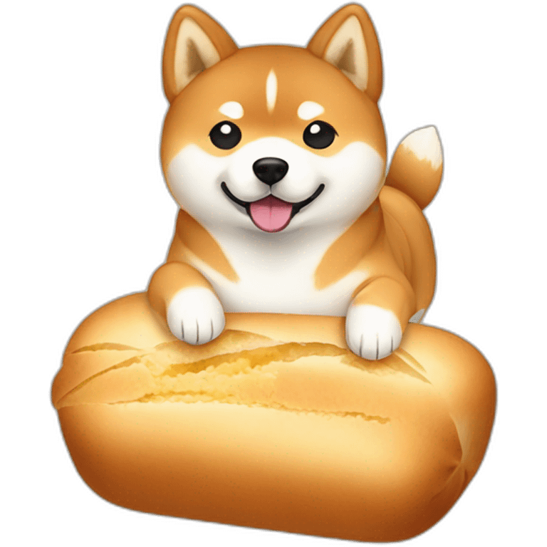 shiba-dog in a bread emoji