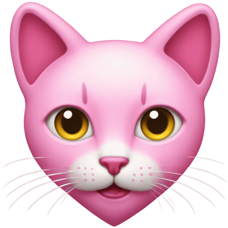 Pink heart wijt a cat emoji