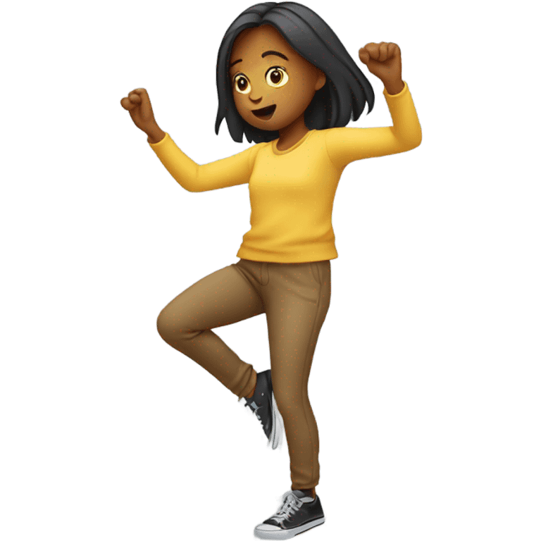 girl doing a dab emoji