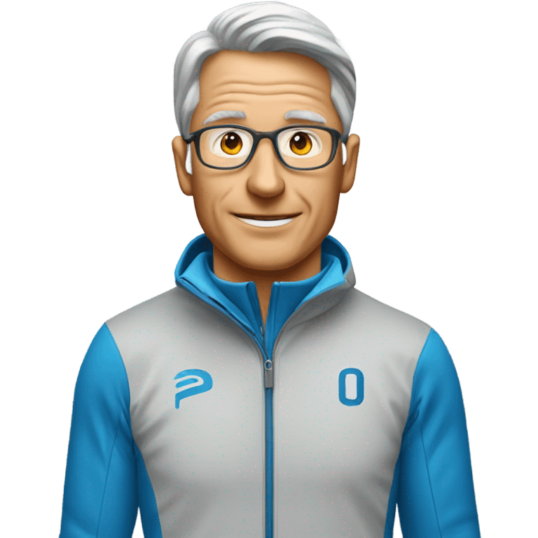 Cross-country skiing coach emoji