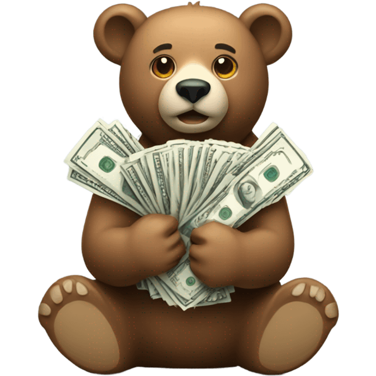 Bear with money emoji