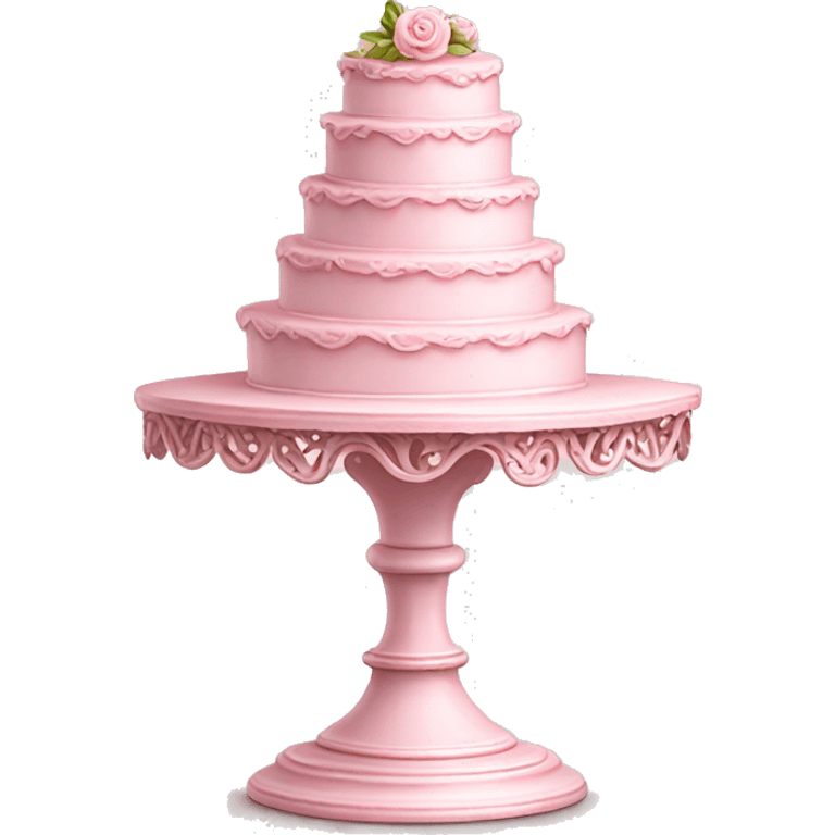 Pale pink ornate cake stand emoji