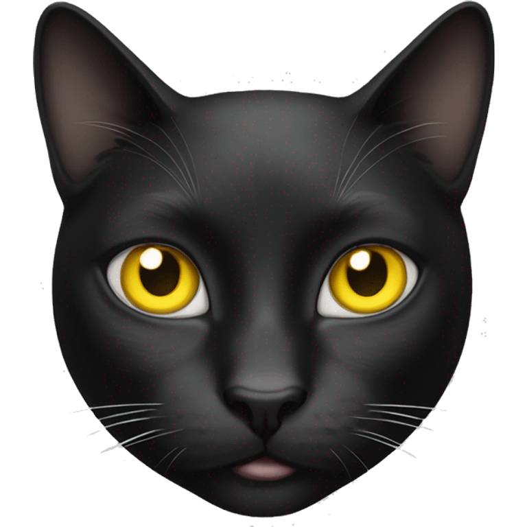 Black white cat with yellow eyes and patch over right eye emoji