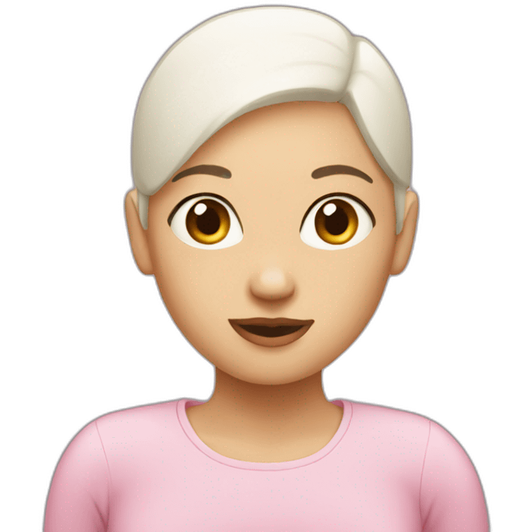 bald girl standing emoji