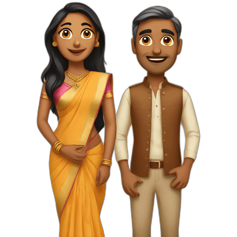 Indian couple  emoji